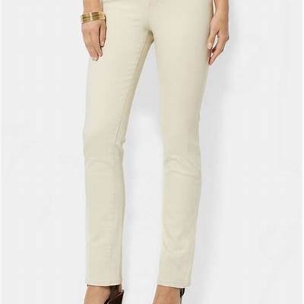 Ralph Lauren New Straight leg slimming Jeans ivory Size 12